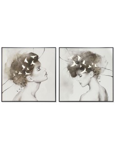 Cadre DKD Home Decor Femme 100 x 4 x 100 cm (2 Unités)