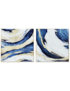 Cadre DKD Home Decor 100 x 2,5 x 100 cm Abstrait Moderne (2 Unités)