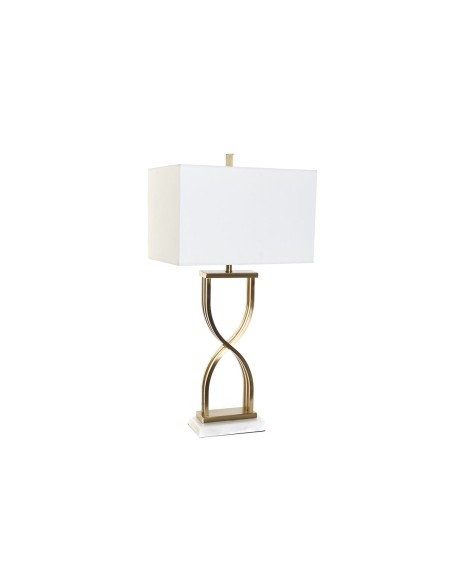 Lampe de bureau DKD Home Decor 40 x 23 x 79 cm Doré Métal Blanc Marbre 40 W 240 V