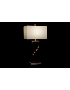 Lampe de bureau DKD Home Decor 40 x 23 x 79 cm Doré Métal Blanc Marbre 40 W 240 V 2