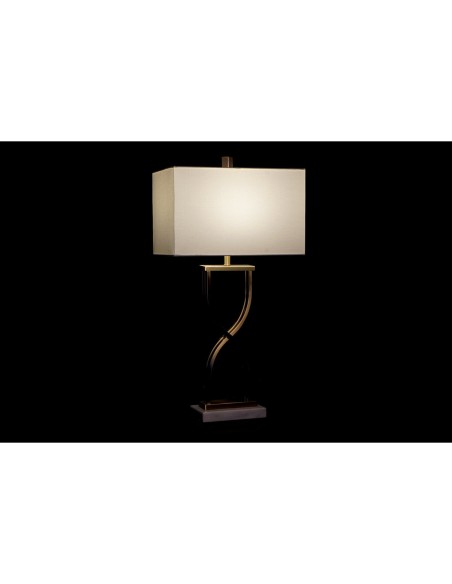 Lampe de bureau DKD Home Decor 40 x 23 x 79 cm Doré Métal Blanc Marbre 40 W 240 V