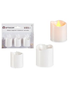 Ensemble de Bougies 3,7 x 3,7 x 5 cm Blanc (12 Unités) 2
