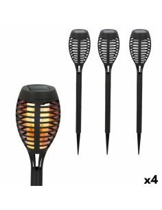 Set de torches de jardin solaires Aktive Plastique 7,5 x 50 x 7,5 cm (4 Unités)