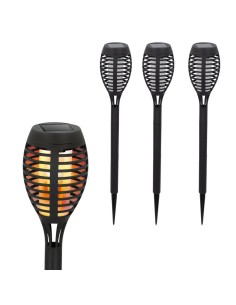 Set de torches de jardin solaires Aktive Plastique 7,5 x 50 x 7,5 cm (4 Unités) 2