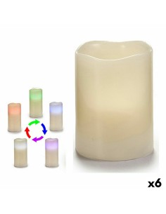 Bougie LED Blanc 7,5 x 10 x 7,5 cm (6 Unités)