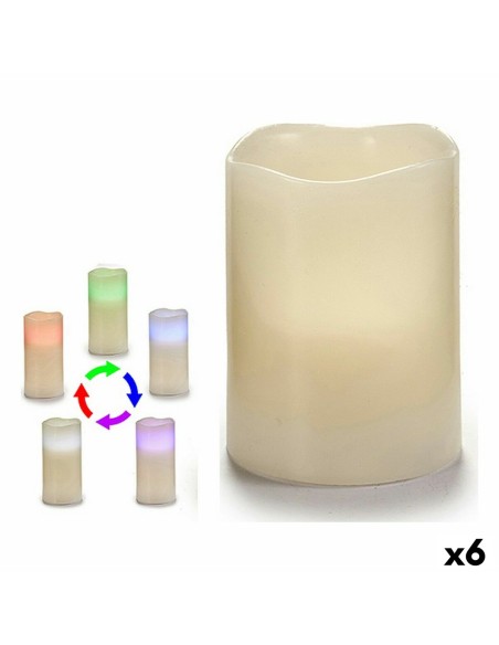 Bougie LED Blanc 7,5 x 10 x 7,5 cm (6 Unités)