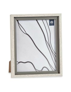 Cadre photo 24 x 2 x 29 cm Verre Gris Bois Marron Plastique (6 Unités) 2