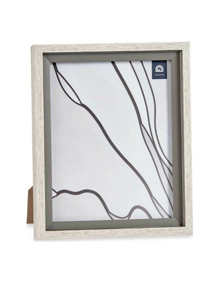 Cadre photo 24 x 2 x 29 cm Verre Gris Bois Marron Plastique (6 Unités)