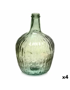 Bouteille 2255/04R-G Vert Rayures 4 L 17 x 29 x 17 cm Décoration (4 Unités)