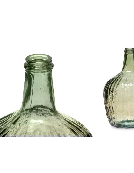 Bouteille 2255/04R-G Vert Rayures 4 L 17 x 29 x 17 cm Décoration (4 Unités)