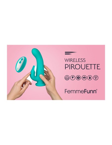 Vibration de Stimulation Double FemmeFunn Pirouette Turquoise