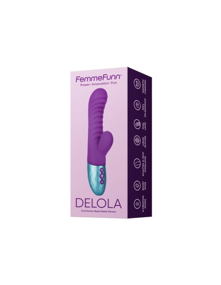 Vibration de Stimulation Double FemmeFunn Delola Violet