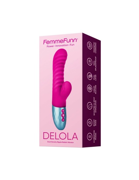 Vibration de Stimulation Double FemmeFunn Delola Rose