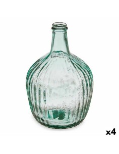 Bouteille 2255/04R Transparent Rayures 4 L 16 x 29,5 x 16 cm Décoration (4 Unités)