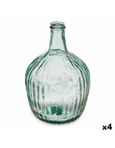Bouteille 2255/04R Transparent Rayures 4 L 16 x 29,5 x 16 cm Décoration (4 Unités)