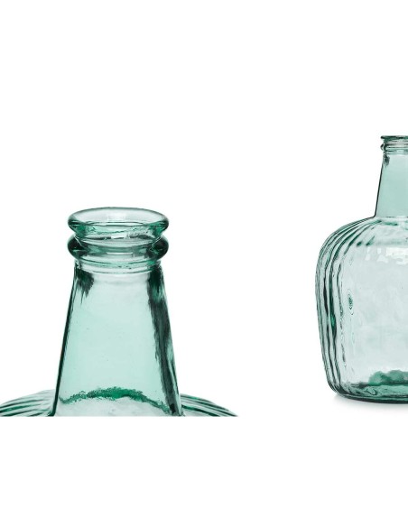 Bouteille 2255/08R Transparent Rayures 8 L 14 x 44 x 13 cm Décoration (2 Unités)