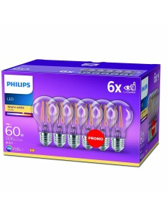 Lampe LED Philips Bombilla Transparent E 60 W (2700k)
