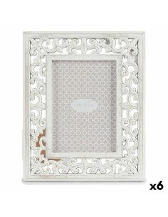 Cadre photo Bois Blanc 22 x 27 x 1 cm (6 Unités)