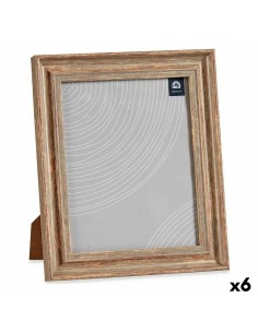 Cadre photo 26 x 2 x 31 cm Verre Bois Marron Cuivre Plastique (6 Unités)