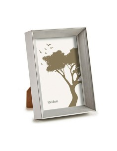 Cadre photo 12,5 x 17,3 x 3,5 cm Argenté Plastique verre (6 Unités) 2