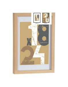 Cadre photo 24 x 2,5 x 32,5 cm Naturel verre Bois MDF (6 Unités) 2