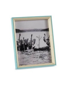 Cadre photo Verre Bleu Blanc 3 x 27 x 22 cm Bois MDF (6 Unités) 2