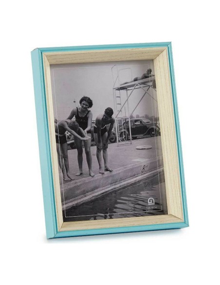 Cadre photo Verre Bleu Blanc 3 x 20 x 15 cm Bois MDF (6 Unités)