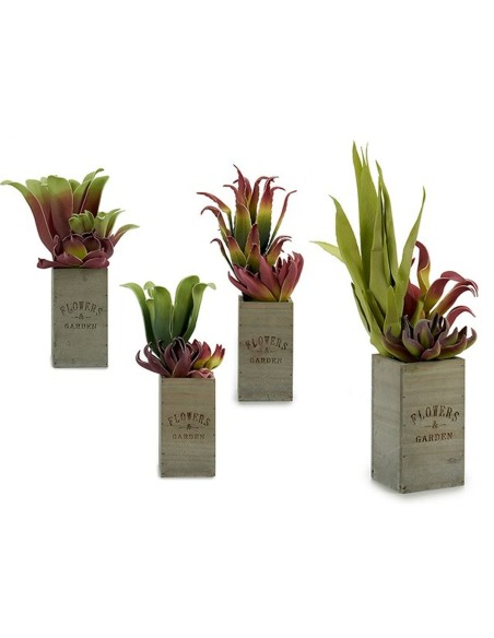 Plante décorative Ibergarden Flowers Garden 10 x 50 x 10 cm Marron Vert (4 Unités)