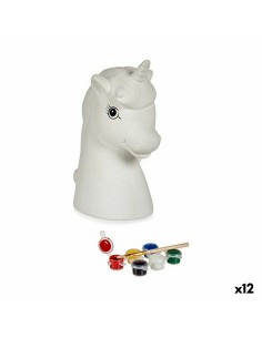 Tirelire à peindre Pincello 87697 Céramique Licorne 10 x 14,5 x 8,5 cm (12 Unités)