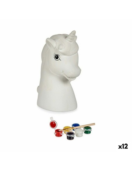 Tirelire à peindre Pincello 87697 Céramique Licorne 10 x 14,5 x 8,5 cm (12 Unités)