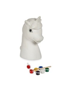 Tirelire à peindre Pincello 87697 Céramique Licorne 10 x 14,5 x 8,5 cm (12 Unités) 2