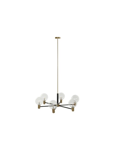 Suspension DKD Home Decor 83 x 83 x 128 cm Verre Noir Doré Métal 9 W