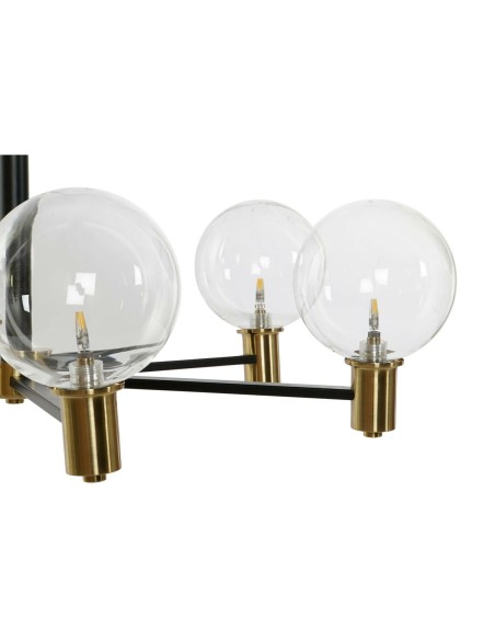 Suspension DKD Home Decor 83 x 83 x 128 cm Verre Noir Doré Métal 9 W