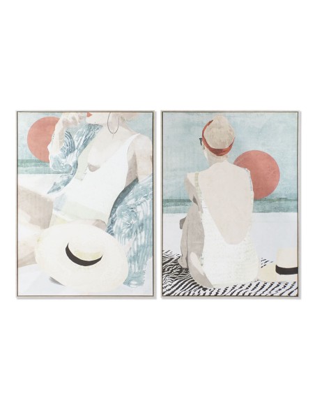 Cadre DKD Home Decor 104 x 4,5 x 143,5 cm Femme Scandinave (2 Unités)