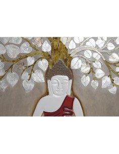 Décoration murale DKD Home Decor Beige Doré 70 x 4 x 100 cm 2
