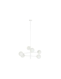 Suspension DKD Home Decor 96 x 73 x 50 cm Verre Métal Blanc 50 W