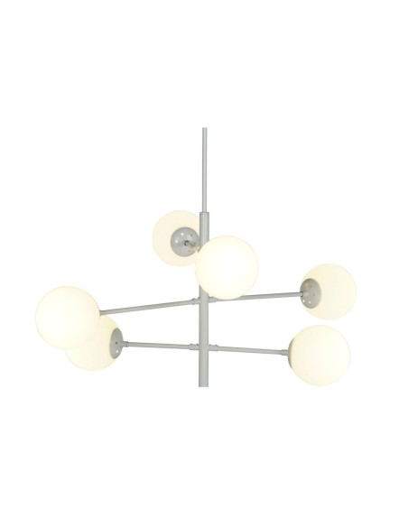 Suspension DKD Home Decor 96 x 73 x 50 cm Verre Métal Blanc 50 W