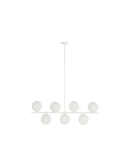 Suspension DKD Home Decor 98 x 45 x 30 cm Verre Métal Blanc 50 W
