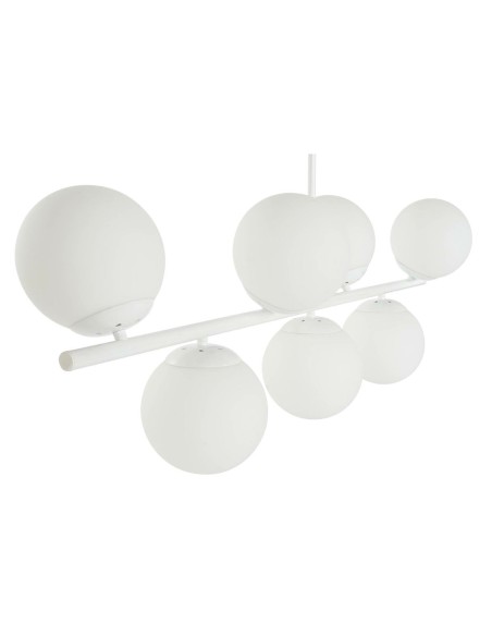 Suspension DKD Home Decor 98 x 45 x 30 cm Verre Métal Blanc 50 W