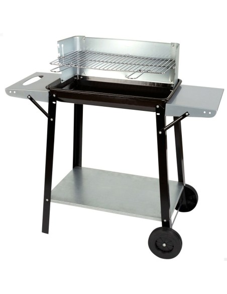 Roues de barbecue au charbon de bois Aktive Métal émaillé 90 x 85 x 32 cm Noir