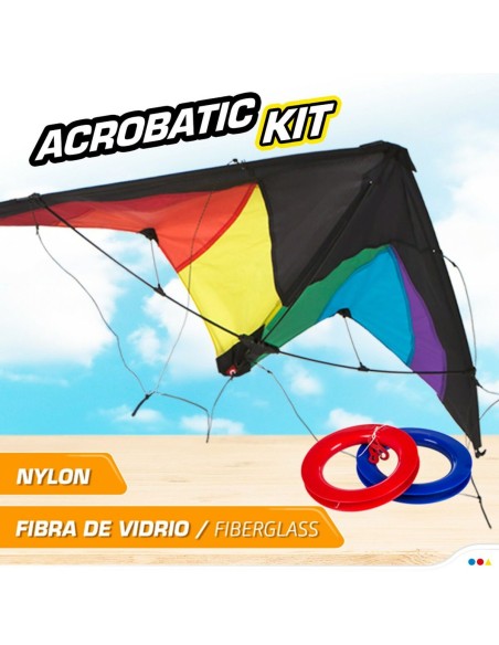 Cerf-volant Eolo Pop-Up Magic 125 x 72 cm Arc-en-ciel 12 Unités
