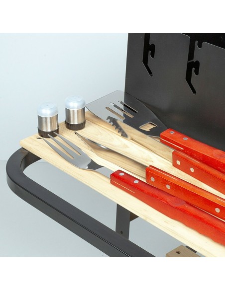 Ensemble d'ustensiles pour barbecue Aktive 7 Pièces Barbecue Acier inoxydable 42 x 67 x 3 cm (4 Unités)