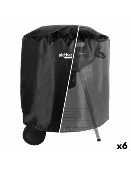 Housse de protection pour barbecue Aktive Noir 6 Unités 69,5 x 67 x 69,5 cm