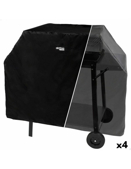 Housse de protection pour barbecue Aktive Noir 4 Unités 142 x 120 x 60 cm