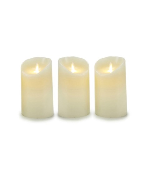 Ensemble de Bougies Oscillant LED Crème 8 x 13 x 8 cm (6 Unités)