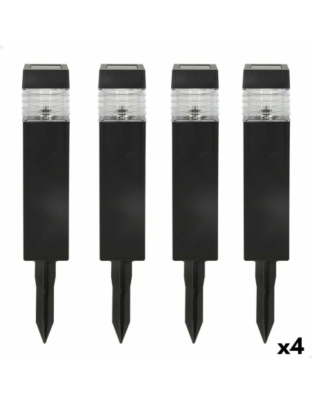 Set de bornes de jardin solaires Aktive 4 Pièces Plastique 6 x 39,5 x 6 cm (4 Unités)