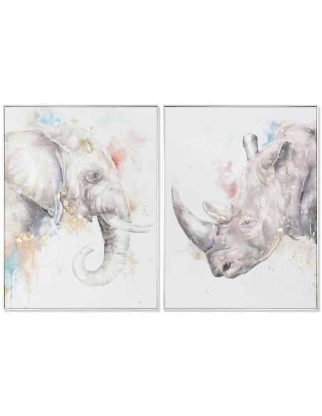 Cadre DKD Home Decor Moderne animaux 60 x 3,5 x 80 cm (2 Unités)