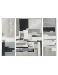 Jeu de 3 tableaux DKD Home Decor Abstrait Moderne 140 x 3,5 x 100 cm