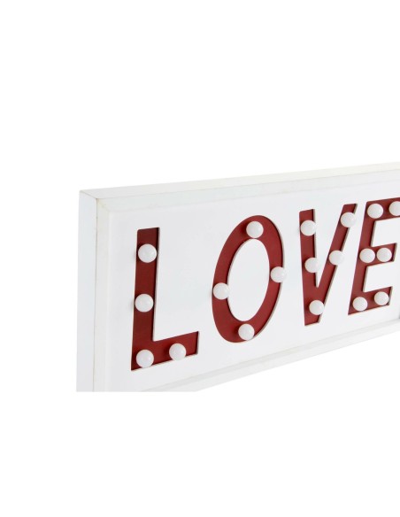 Décoration murale DKD Home Decor Blanc Rouge Urbaine 48 x 4 x 22 cm (2 Unités)