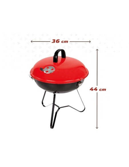 Barbecue Portable Aktive Métal émaillé Ø 36 cm 36 x 44 x 36 cm (4 Unités) Rouge